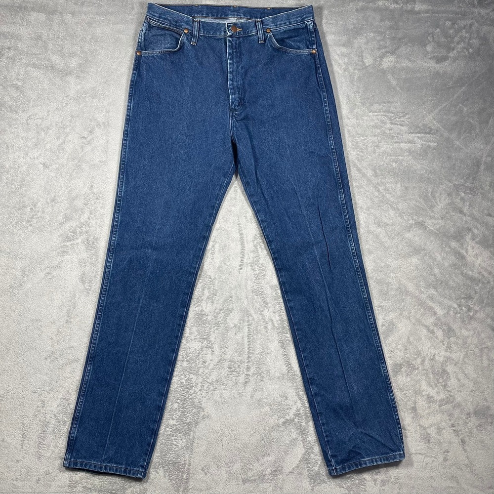 Wrangler Cowboy Cut Jeans Mens 35(33)x36 Blue 13MWZGK Original Fit Denim
